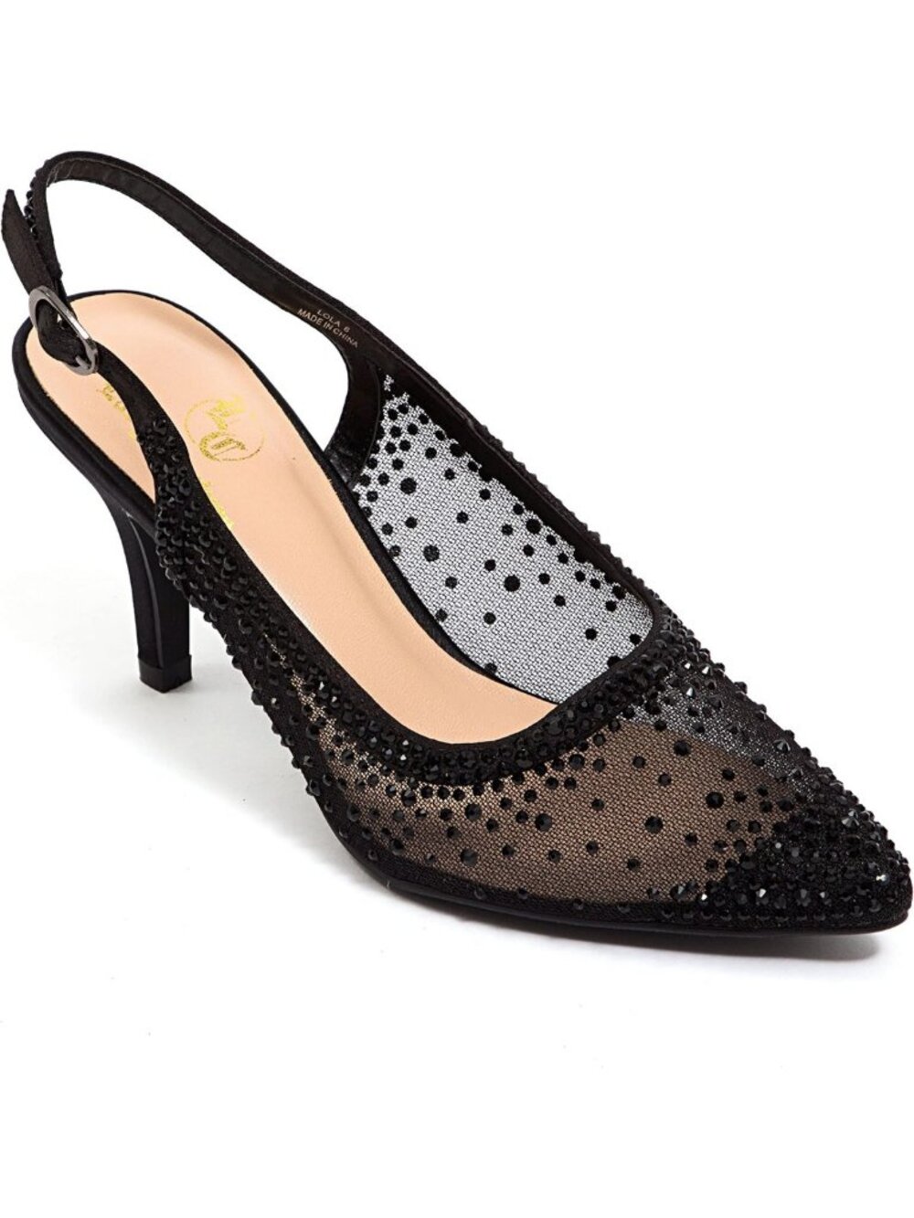 Stylish Rhinestone Slingback Pumps for Women - Elegant Evening Footwear